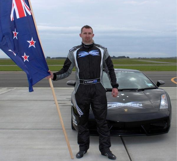 FreemanX Supercars owner and New Zealand land speed recorder holder Eddie Freeman.